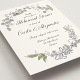 "Forget Me Nots" - Rehearsal Dinner Cards in Violet by Jenna Holcomb - Detail