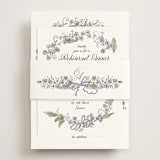 "Forget Me Nots" - Rehearsal Dinner Cards in Violet by Jenna Holcomb - Assembled with Belly Band