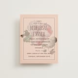 "Museum" - Rehearsal Dinner Cards in Burgundy by Nazia Hyder - Front