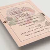 "Museum" - Rehearsal Dinner Cards in Burgundy by Nazia Hyder - Detail