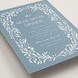 "Porcelain" - Rehearsal Dinner Cards in Delft Blue by Ashley DeMeyere - Detail