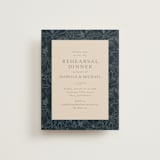 "Magnolias" - Rehearsal Dinner Cards in Sky by Sabrin Deirani - Front