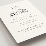 "Countryside Villa" - Rehearsal Dinner Cards in Noir by Shiny Penny Studio - Detail