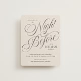 "Mirin" - Rehearsal Dinner Cards in Linen by Kate Ahn - Front