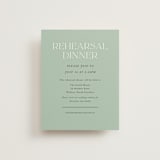 "Reflections" - Rehearsal Dinner Cards in Lake by Lindsay Megahed - Front