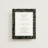 "Botanical Love" - Rehearsal Dinner Cards in Black Tie by Susan Moyal - Front