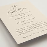"Love Story" - Rehearsal Dinner Cards in Mocha by Jennifer Postorino - Detail