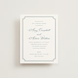 "Avery" - Rehearsal Dinner Cards in Dusty Blue by Jennifer Postorino - Front