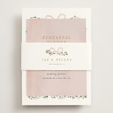 "Ribbonly Frame" - Rehearsal Dinner Cards in Blush by Itsy Belle Studio - Assembled with Belly Band