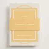 "Bocce" - Rehearsal Dinner Cards in Melon by Megan Davis - Assembled with Belly Band