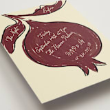"Love Rests in a Garden" - Rehearsal Dinner Cards in Pomegranate by Helena Vitto - Detail