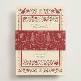 "Tapestry" - Rehearsal Dinner Cards in Almond by Jenna Holcomb - Assembled with Belly Band