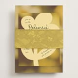 "Bloom" - Rehearsal Dinner Cards in Island Citrus by Morgan Kendall - Assembled with Belly Band