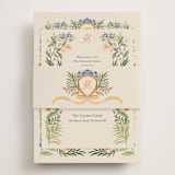 "Garden Heirloom" - Rehearsal Dinner Cards in Garden by Elly - Assembled with Belly Band