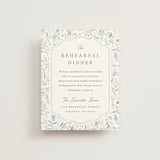 "Delicate Vines" - Rehearsal Dinner Cards in Periwinkle by Kristen Smith - Front