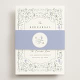 "Delicate Vines" - Rehearsal Dinner Cards in Periwinkle by Kristen Smith - Assembled with Belly Band