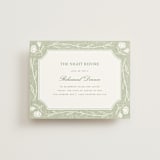 "Summer Linen" - Rehearsal Dinner Cards in Garden by Kelly Schmidt - Front