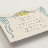 "Amalfi Coast Wedding" - Rehearsal Dinner Cards in Aqua by Chris Griffith - Detail