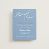 "Marenza" - Rehearsal Dinner Cards in Bluebell by Jessica Williams - Front