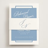 "Marenza" - Rehearsal Dinner Cards in Bluebell by Jessica Williams - Assembled with Belly Band