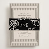 "Linea" - Rehearsal Dinner Cards in Noir by Pixel and Hank - Assembled with Belly Band