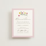 "Wildflower wreath" - Rehearsal Dinner Cards in Peony by Yaling Hou Suzuki - Front