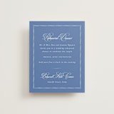 "Amalfi Blue" - Rehearsal Dinner Cards in Blue Mist by Design Lotus - Front