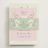 "spring draped garland" - Rehearsal Dinner Cards in Spring by Phrosné Barwood - Assembled with Belly Band