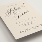 "Modern Romance" - Rehearsal Dinner Cards in Almond by Eric Clegg - Detail