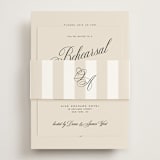 "Modern Romance" - Rehearsal Dinner Cards in Almond by Eric Clegg - Assembled with Belly Band