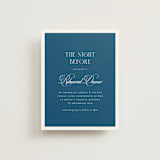 "Hilton" - Rehearsal Dinner Cards in Ocean by Kelly Schmidt - Front