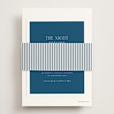 "Hilton" - Rehearsal Dinner Cards in Ocean by Kelly Schmidt - Assembled with Belly Band