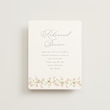"Rosebud" - Rehearsal Dinner Cards in Peony by Baumbirdy - Front