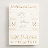 "Rosebud" - Rehearsal Dinner Cards in Peony by Baumbirdy - Assembled with Belly Band