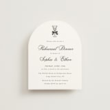 "Chic Union" - Rehearsal Dinner Cards in Mystic Raven by Cass Loh - Front