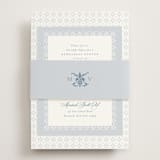 "Coastal Charm" - Rehearsal Dinner Cards in Dusty Blue by Jennifer Postorino - Assembled with Belly Band