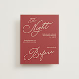 "Elizabeth" - Rehearsal Dinner Cards in Burgundy by Helena Vitto - Front