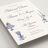 "Blooming Crest" - Rehearsal Dinner Cards in Plum by Cass Loh - Detail