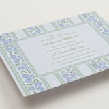 "Hydrangea Vines" - Rehearsal Dinner Cards in Coastal by Madhvi Samimi - Detail