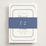 "Deluxe" - Rehearsal Dinner Cards in Blueberry by Carolyn MacLaren - Assembled with Belly Band