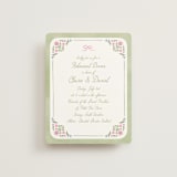 "Folk Garden" - Rehearsal Dinner Cards in Garden by Creo Study - Front