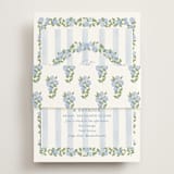 "Pillowy border" - Rehearsal Dinner Cards in Ocean by Creo Study - Assembled with Belly Band