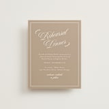 "Vintage Romance" - Rehearsal Dinner Cards in Ivory by Paper Raven Co. - Front