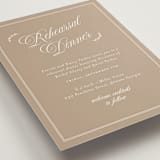 "Vintage Romance" - Rehearsal Dinner Cards in Ivory by Paper Raven Co. - Detail