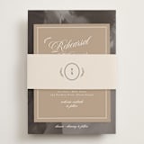 "Vintage Romance" - Rehearsal Dinner Cards in Ivory by Paper Raven Co. - Assembled with Belly Band
