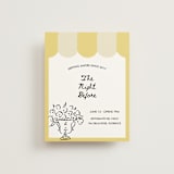 "Amore Mio" - Rehearsal Dinner Cards in Nero by Helena Vitto - Front