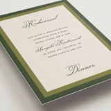 "Emerson" - Rehearsal Dinner Cards in Evergreen by Kelly Watkins - Detail