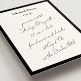 "Hotel" - Rehearsal Dinner Cards in Ivory by Studio Suku - Detail