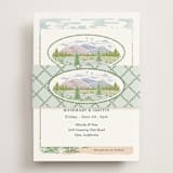 "River Valley" - Rehearsal Dinner Cards in Pine by Paper Sun Studio - Assembled with Belly Band