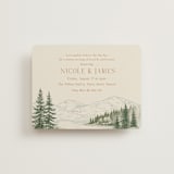 "Whispering Pines" - Rehearsal Dinner Cards in Forest by Elly - Front